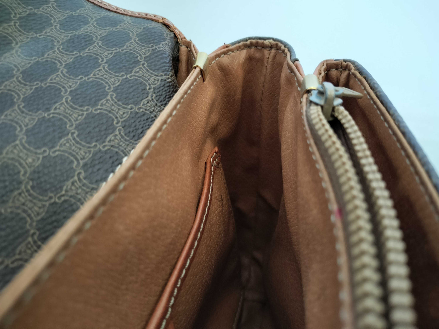 CELINE Macadam PVC Shoulder Bag M10 Brown