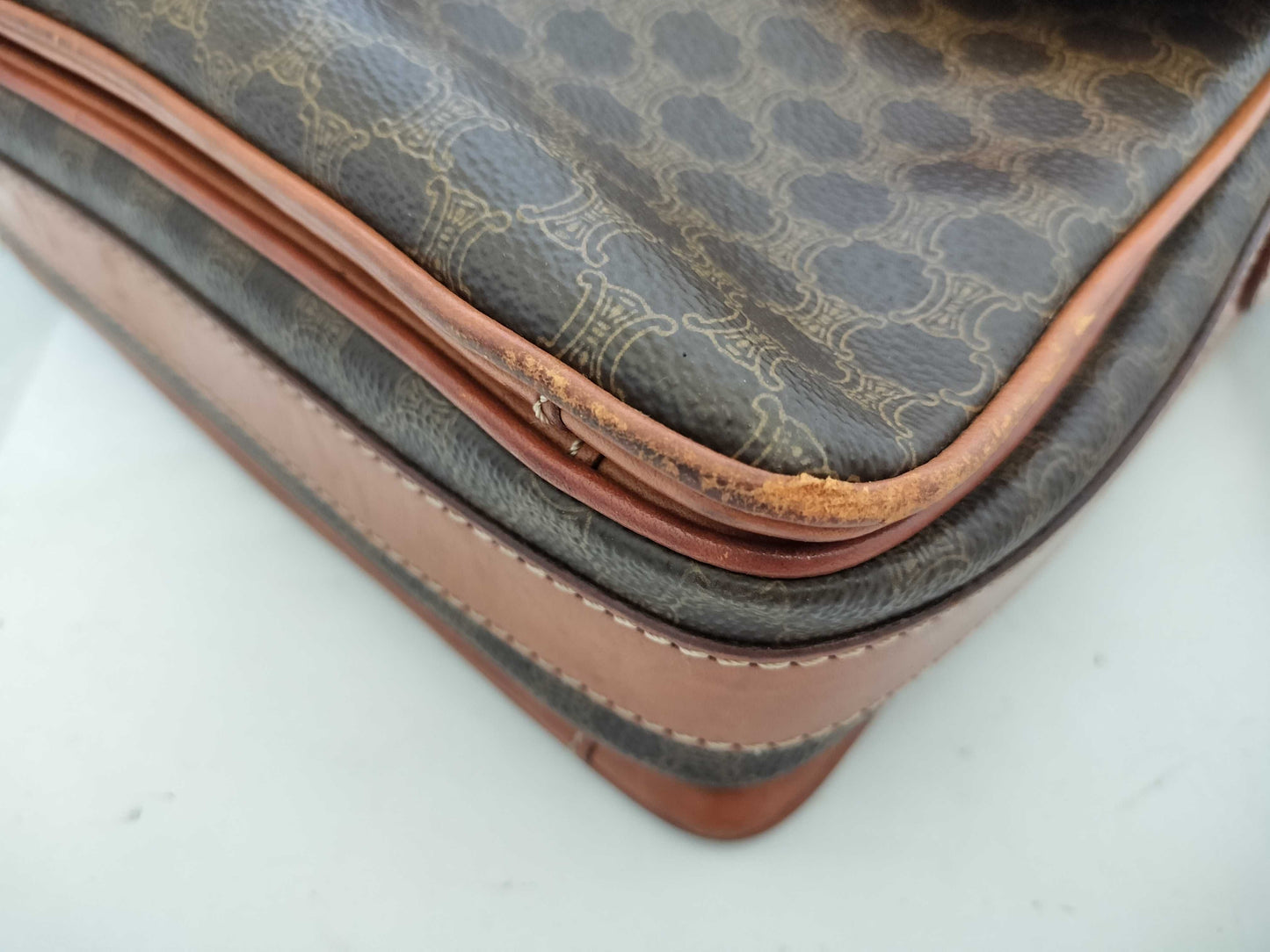 CELINE Macadam PVC Shoulder Bag M10 Brown