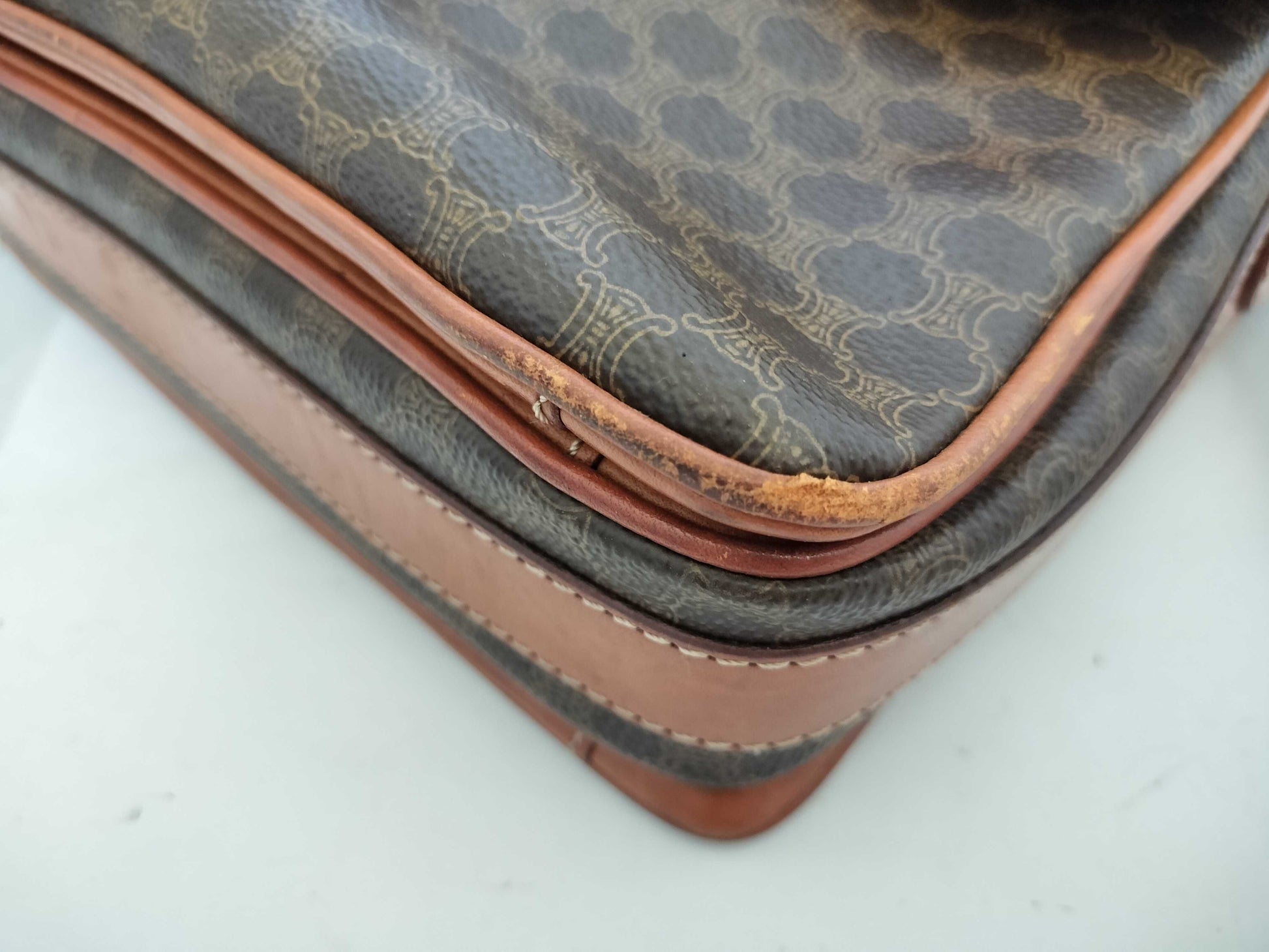 CELINE Macadam PVC Shoulder Bag M10 Brown