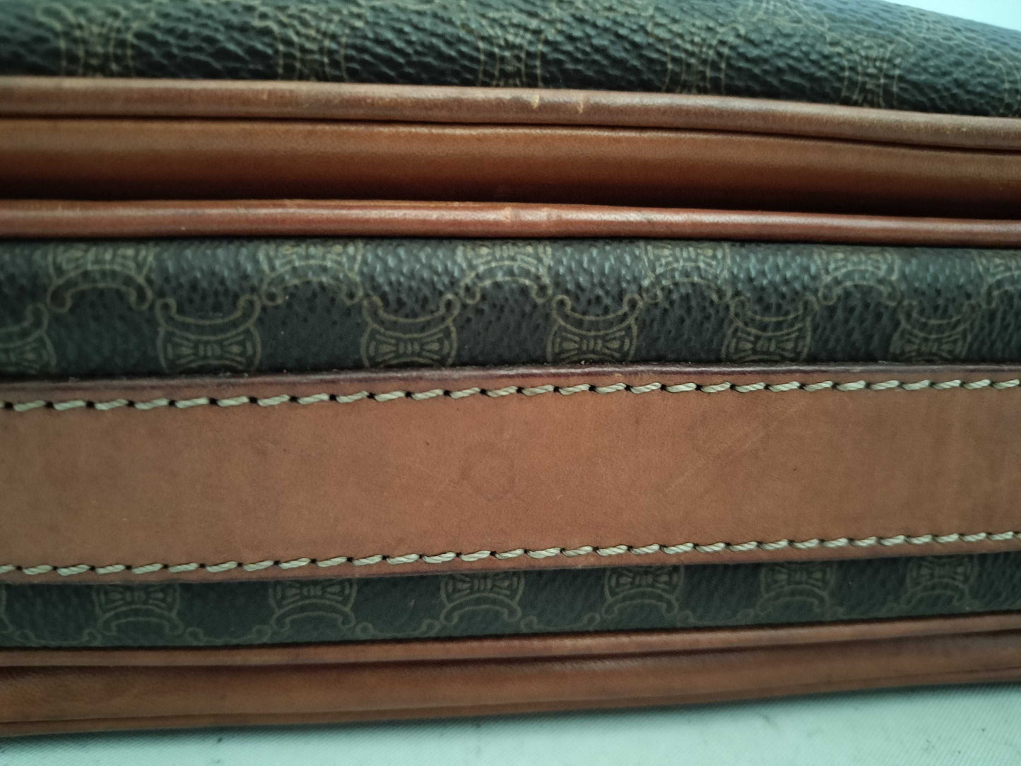 CELINE Macadam PVC Shoulder Bag M10 Brown