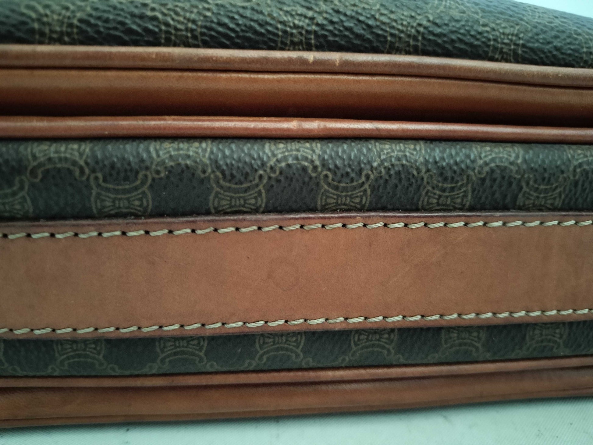 CELINE Macadam PVC Shoulder Bag M10 Brown