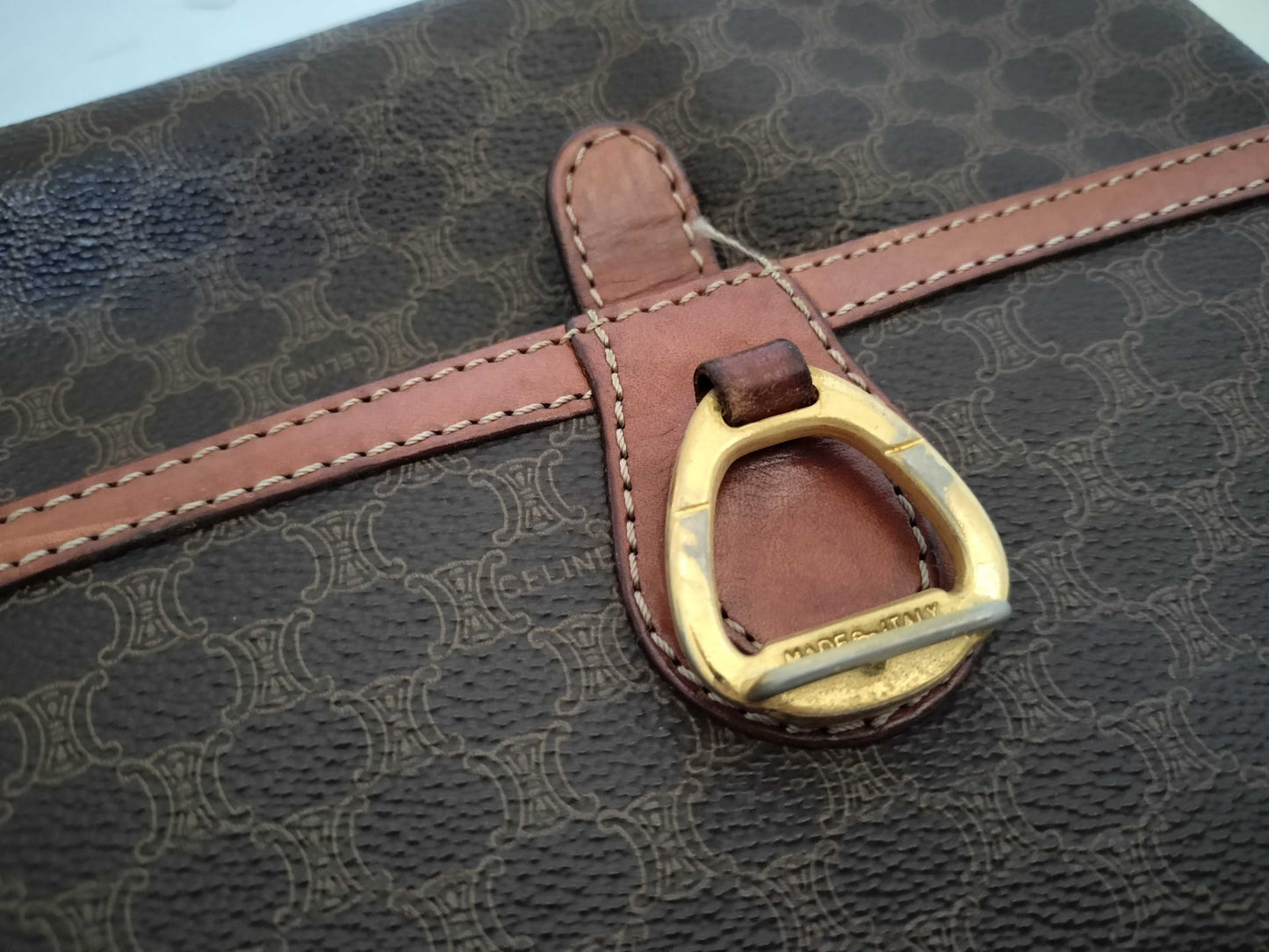 CELINE Macadam PVC Shoulder Bag M10 Brown