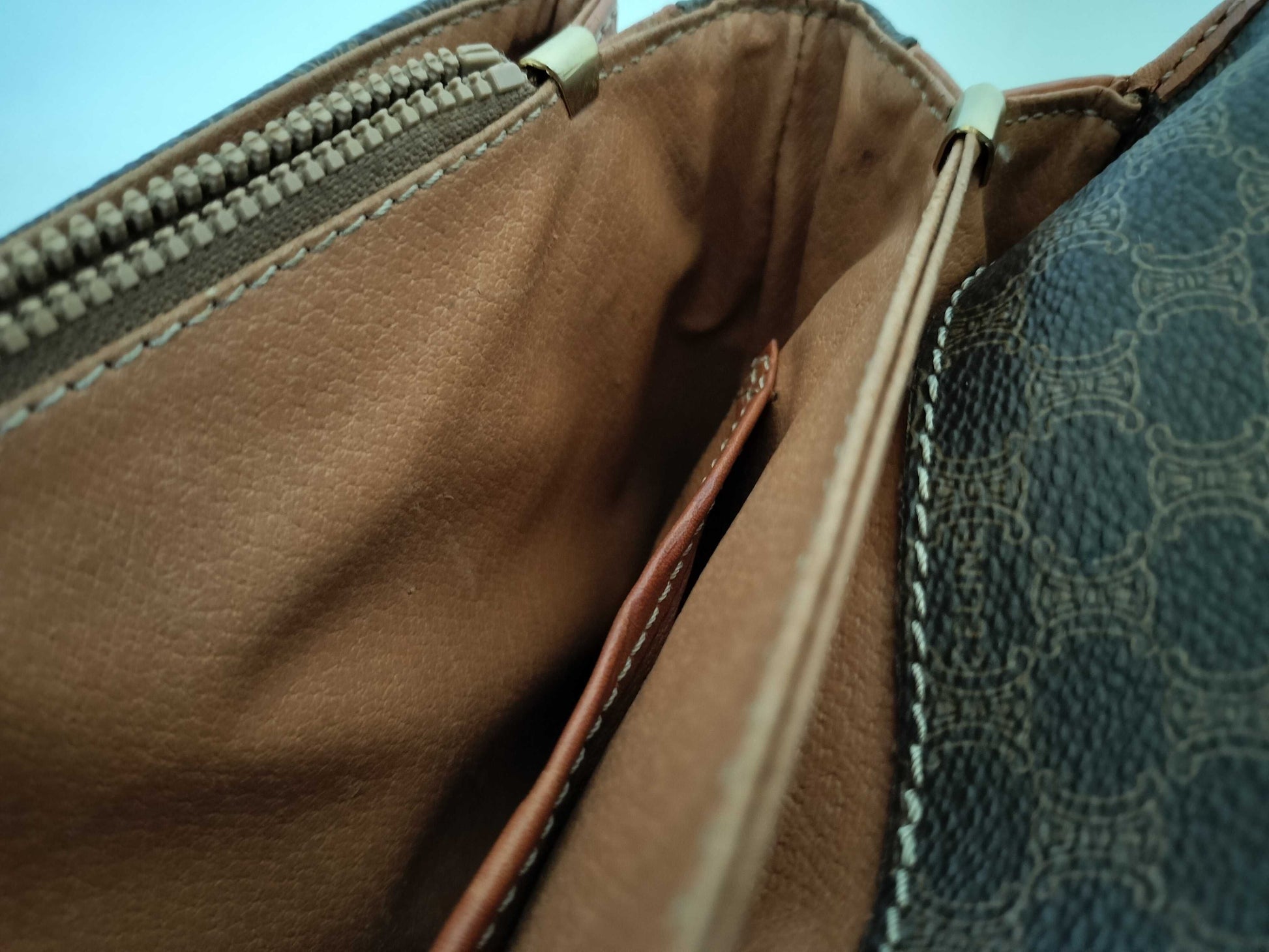 CELINE Macadam PVC Shoulder Bag M10 Brown