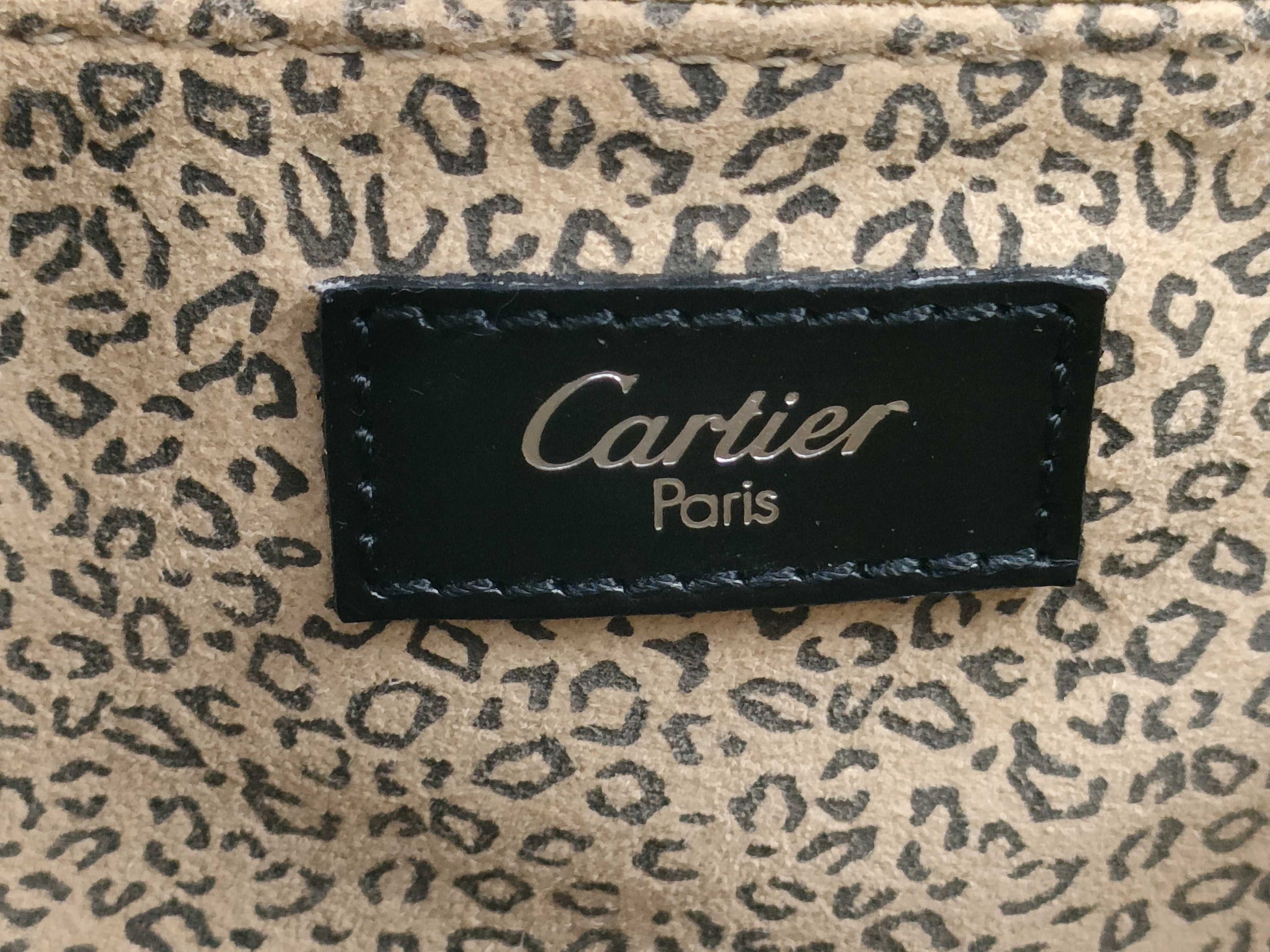 Cartier Panther Leather Handbag
