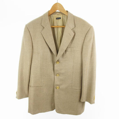 GIORGIO ARMANI Giorgio Armani GIORGIO ARMANI Tailored Jacket 3B Fully Lined Beige Wool Silk Size 52 Giorgio Armani Japan Co., Ltd. Size 52 Jacket