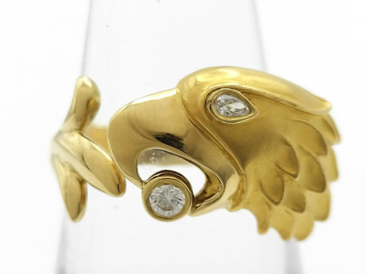 Carrera y Carrera Eagle Motif Diamond 750 6.9g Ring 