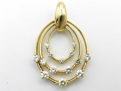Queen Diamond YG 750 10.1g Pendant Top 