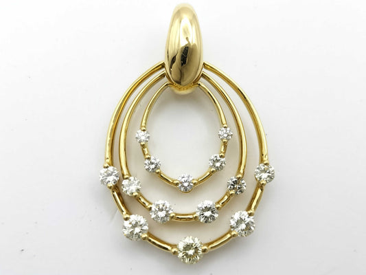 Queen Diamond YG 750 10.1g Pendant Top 