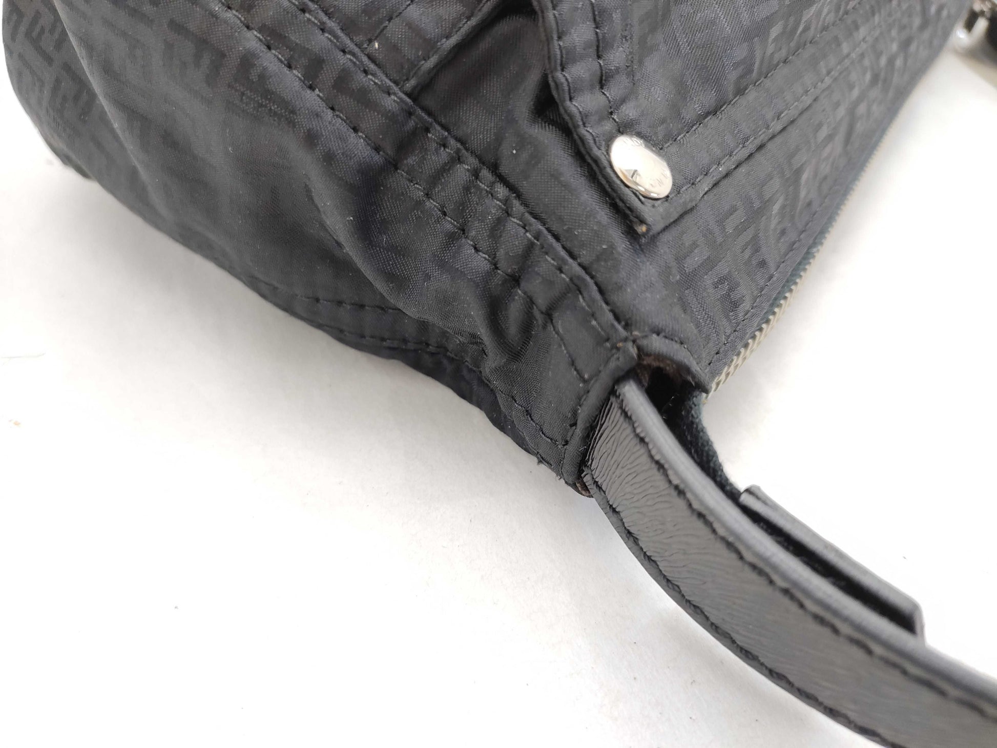 FENDI Mamma Bucket Zucchino/Nylon Shoulder Bag