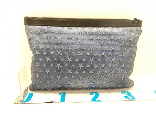 JIMMY CHOO Clutch Bag in Blue Lame