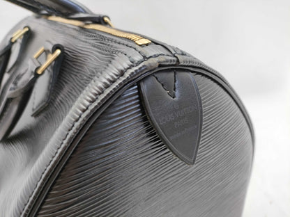 LOUIS VUITTON Epi Speedy 30 Boston Bag M59022 VI0915 Black