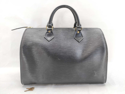 LOUIS VUITTON Epi Speedy 30 Boston Bag M59022 VI0915 Black