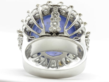 Stainless steel 41.09ct D3.32ct PT900 27.9g ring 