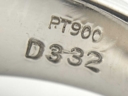 Stainless steel 41.09ct D3.32ct PT900 27.9g ring 