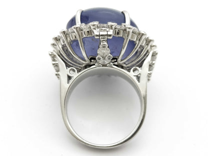 Stainless steel 41.09ct D3.32ct PT900 27.9g ring 