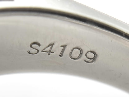 Stainless steel 41.09ct D3.32ct PT900 27.9g ring 