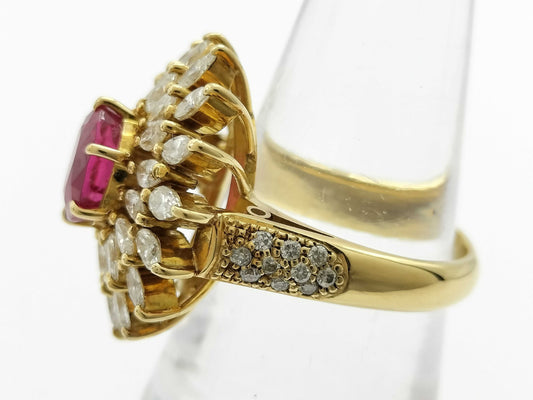 R2.56ct D1.70/0.20ct K18 11.6g Ring 
