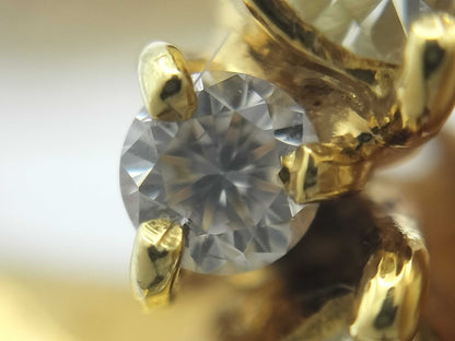 White South Sea Pearl, Diameter: Approx. 13.1mm, D1.35ct, 10.6g, 18K Gold Ring 