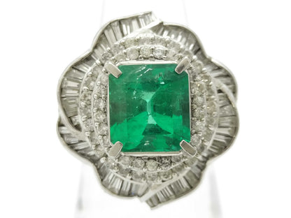 E3.73ct D2.07ct PT900 19.9g Ring 