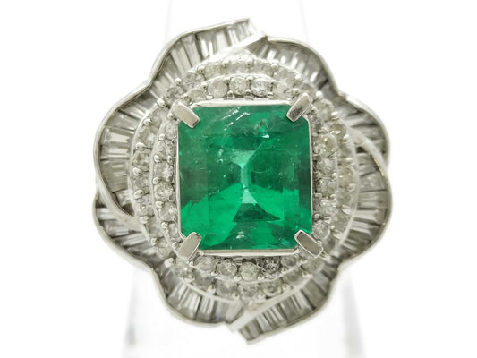 E3.73ct D2.07ct PT900 19.9g Ring 