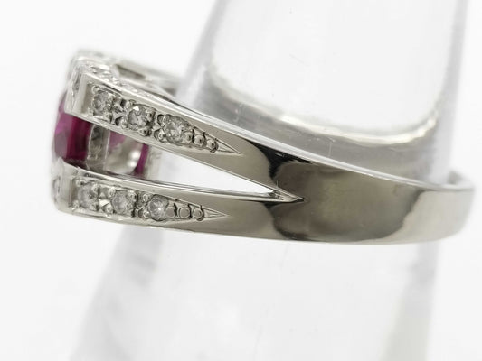 R2.28ct D0.24ct PT900 9.1g Ring 
