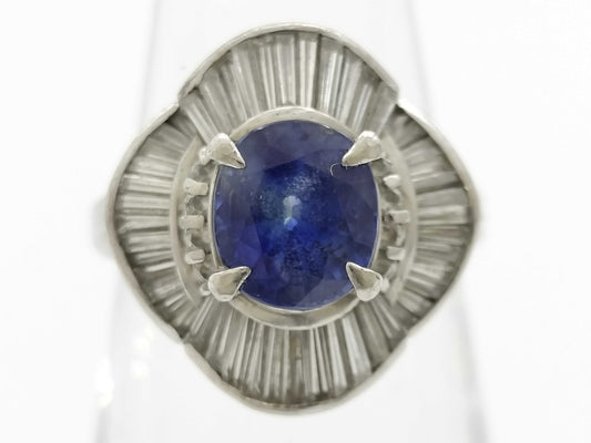 S2.18ct D0.96ct PT900 10.0g Ring 