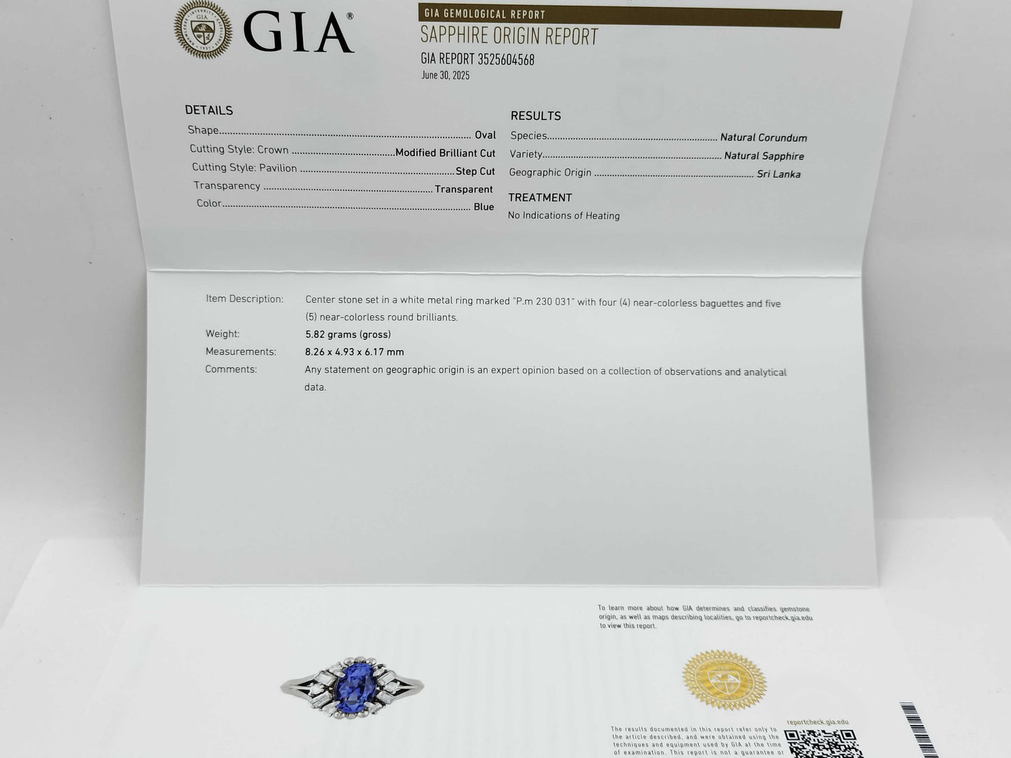 S2.30ct D0.31ct PM850 5.7g Ring 