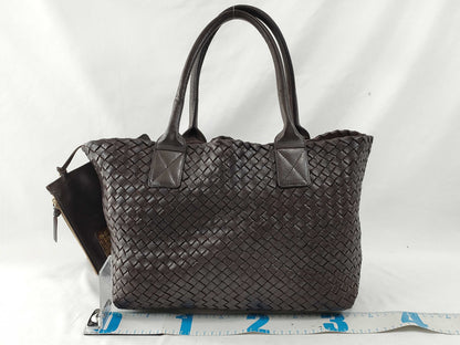 BOTTEGA VENETA Intrecciato Bottega Cabas Intrecciato Tote Bag with Pouch