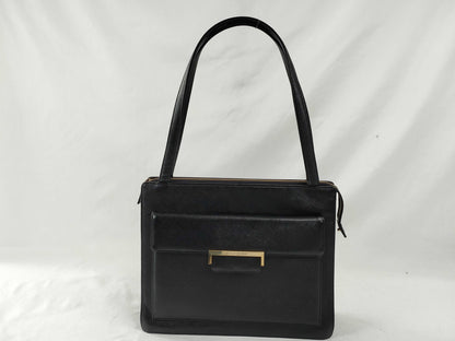Yves Saint Laurent Tote Bag, Leather, Black, Gold Hardware, Shoulder Bag