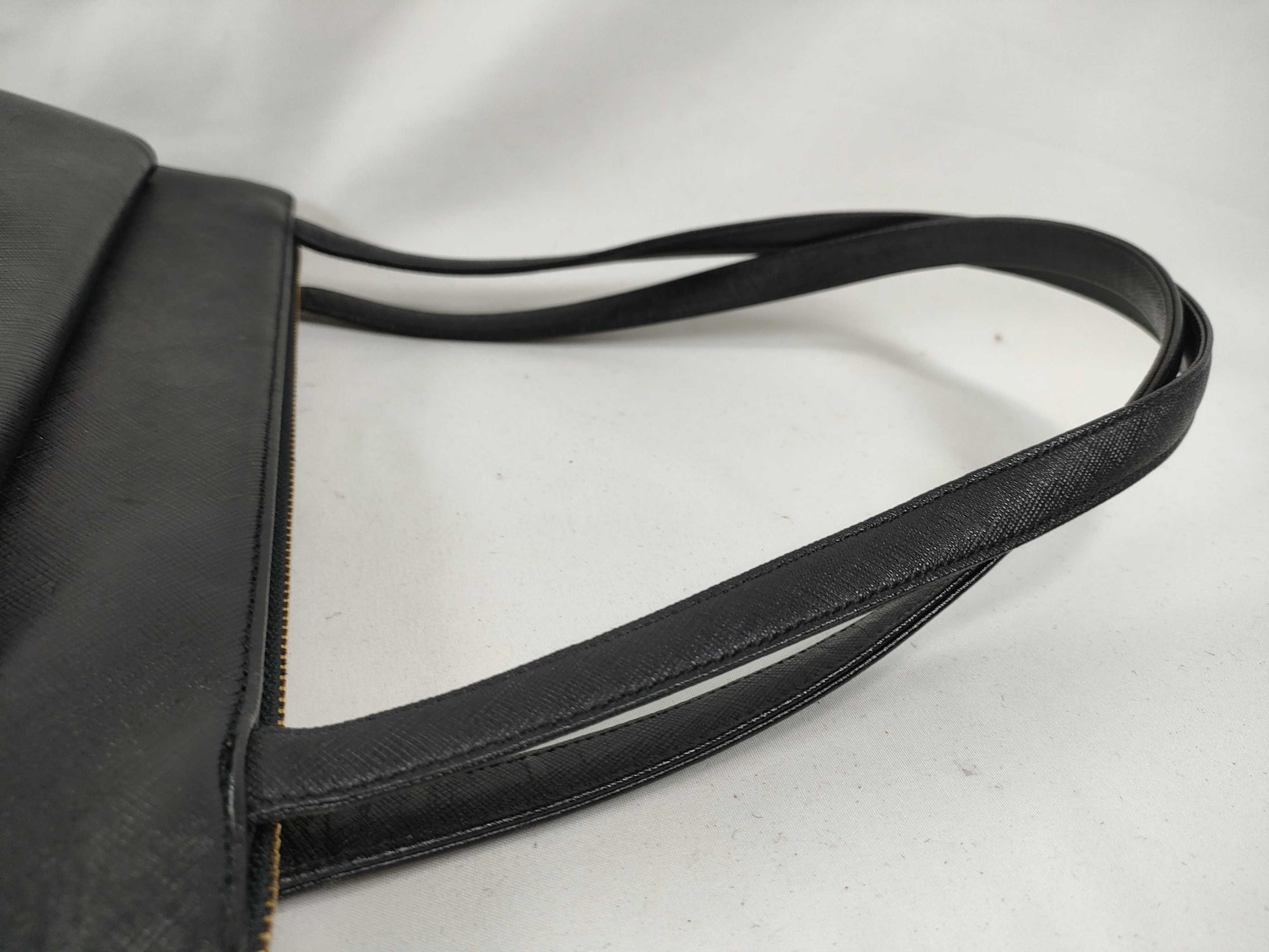 Yves Saint Laurent Tote Bag, Leather, Black, Gold Hardware, Shoulder Bag