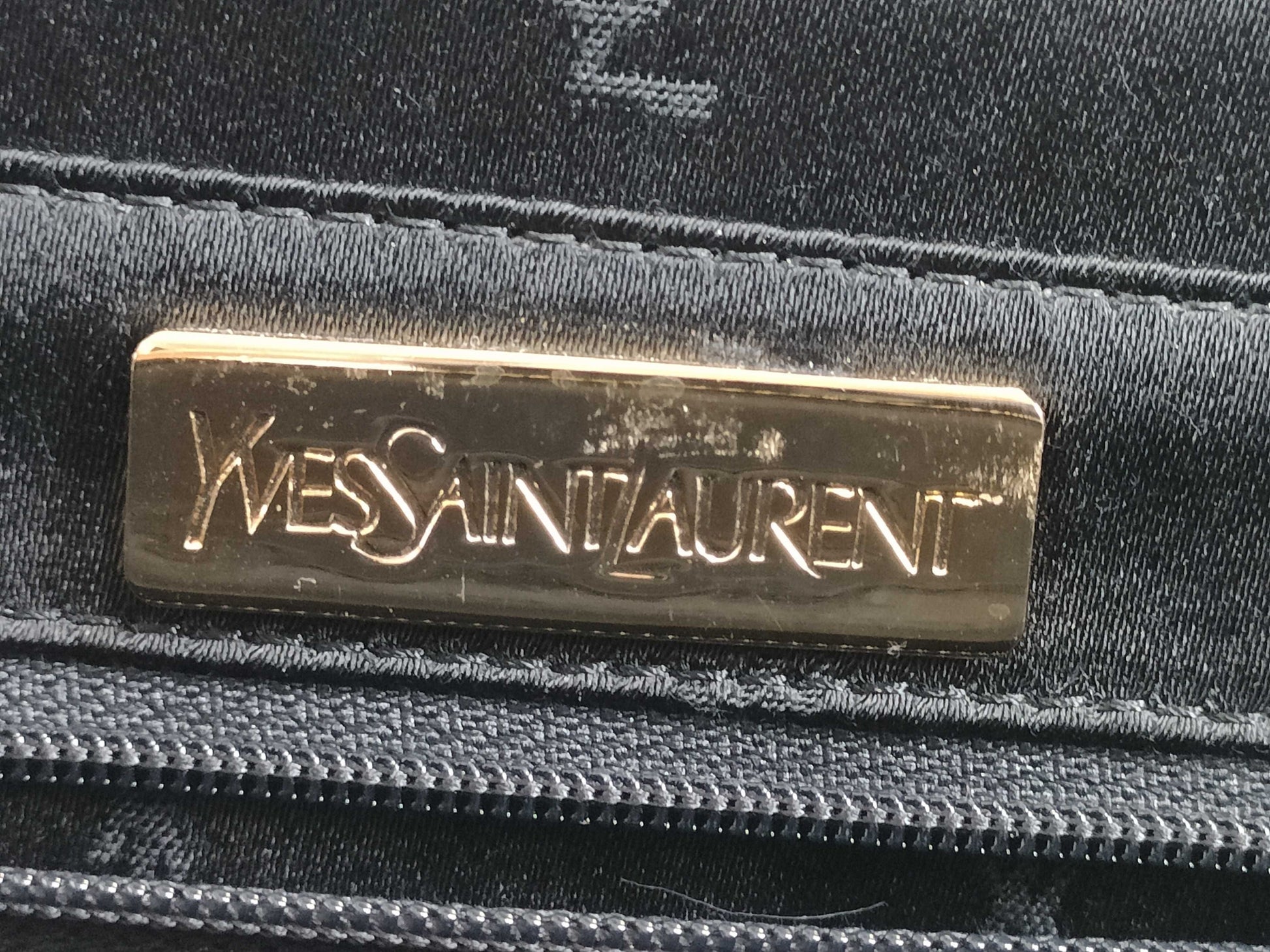 Yves Saint Laurent Tote Bag, Leather, Black, Gold Hardware, Shoulder Bag