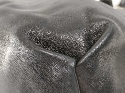 PRADA Prada Tote Bag Leather Triangle Plate Black Tote Bag