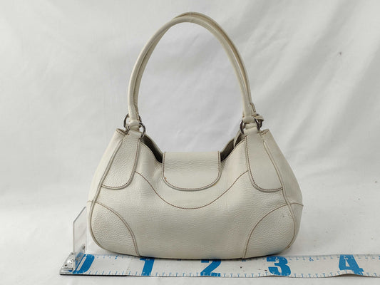 PRADA Mini Boston Leather Handbag with Metal Fittings