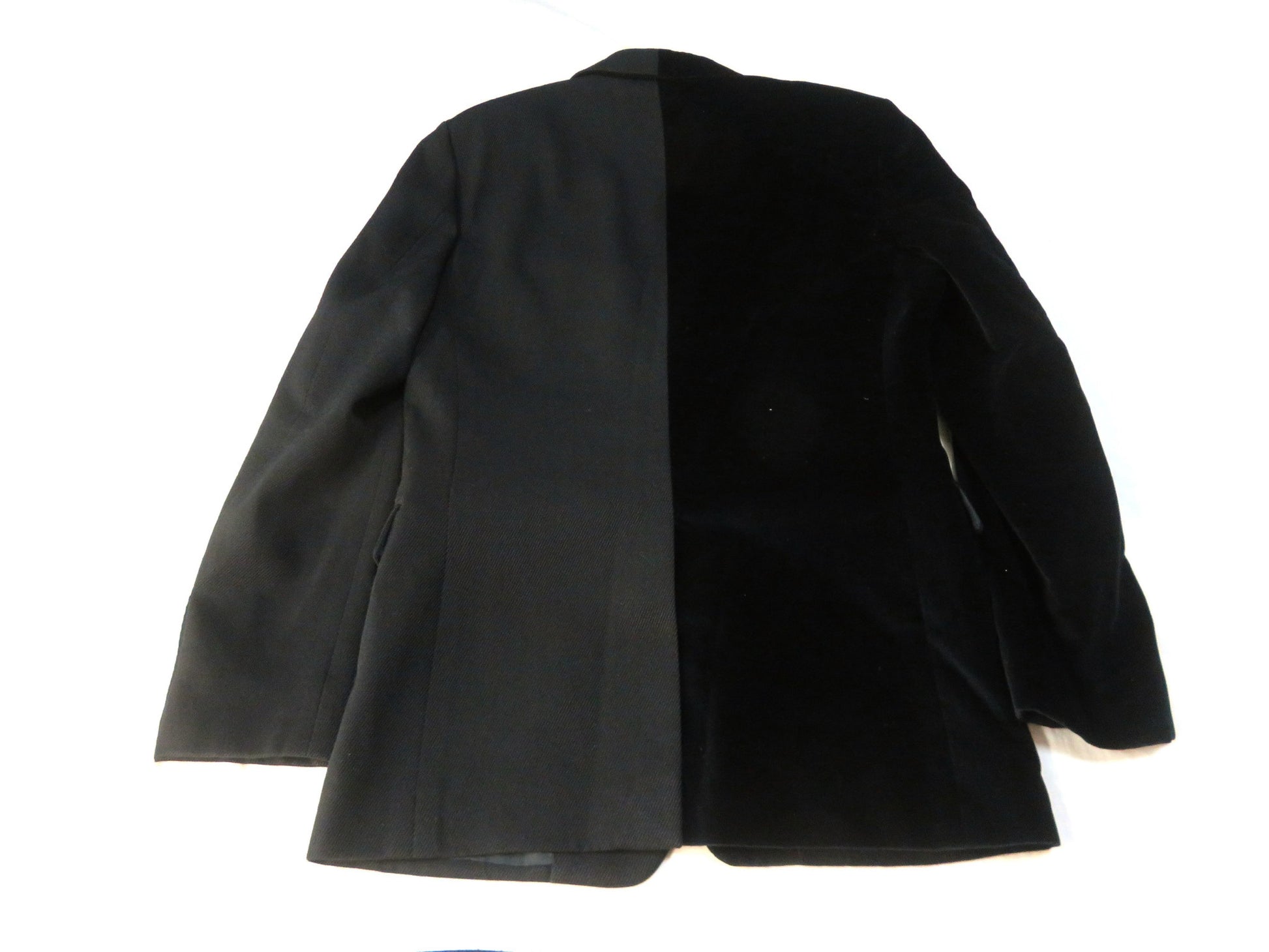 FENDI FENDI Two-tone design jacket with different materials and a blazer jacket