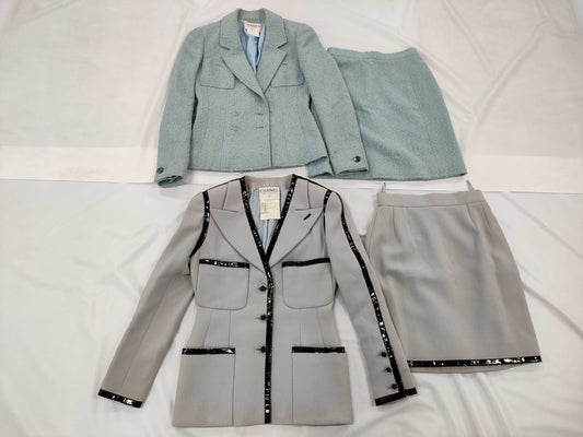 CHANEL CHANEL VINTAGE Tweed Suit Set with hangers Other Apparel