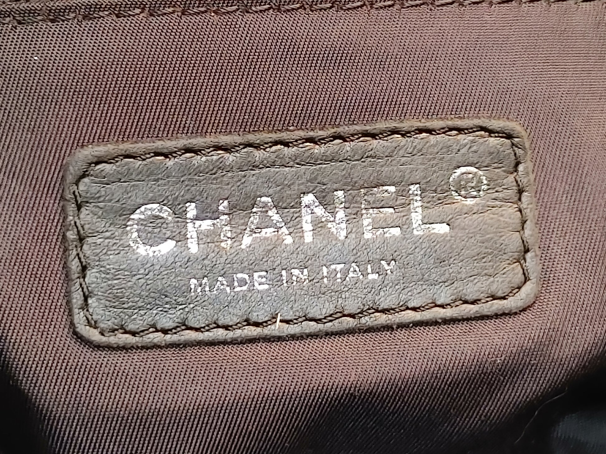 CHANEL Paris-Biarritz Tote Bag with Pouch and Sticker, 12730900, Coated Canvas, Black, with Coco Charm