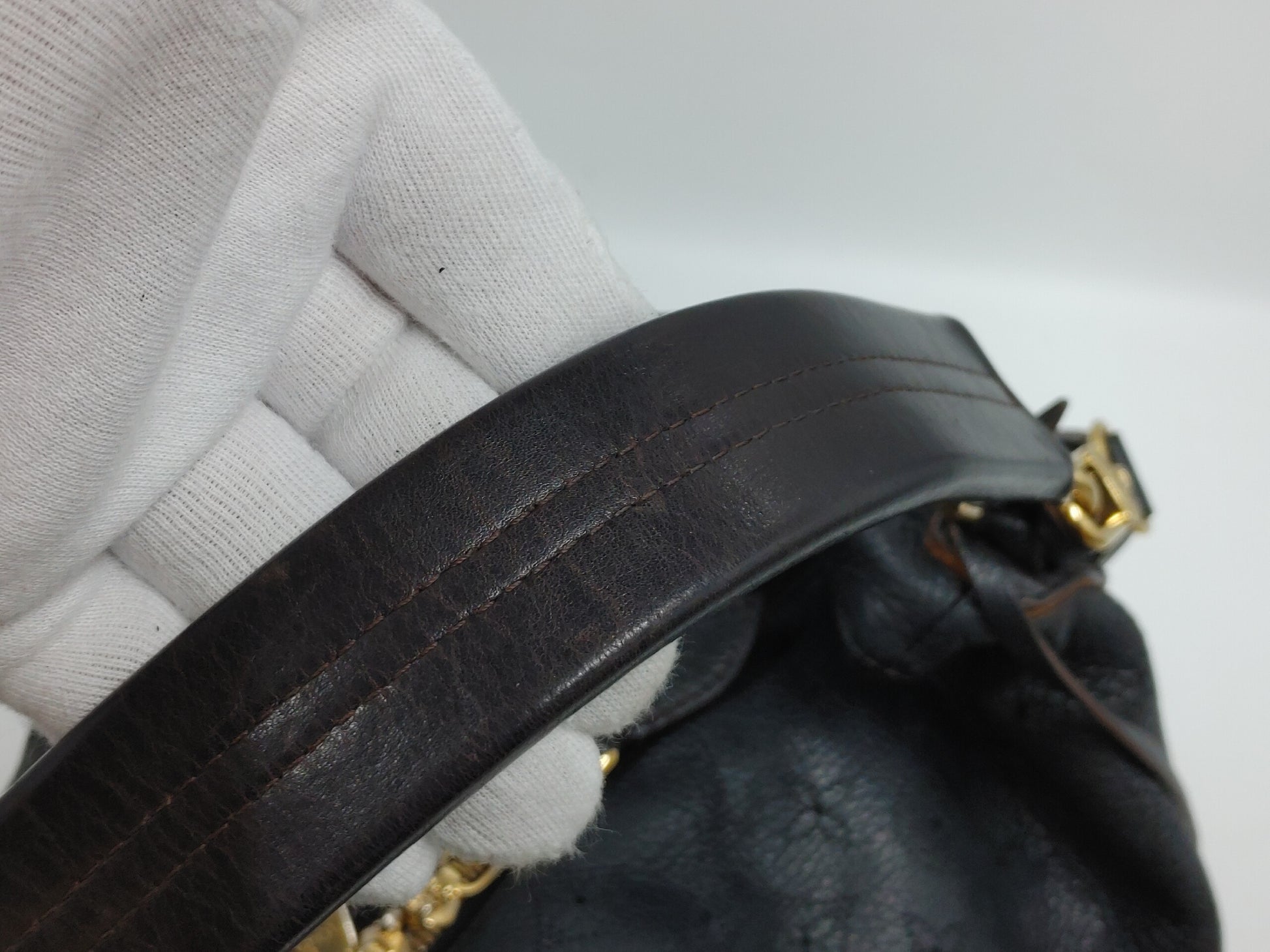 LOUIS VUITTON Monogram Empreinte Mahina Selene PM M94035 Shoulder Bag