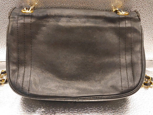 CHANEL Coco Mark Chain Shoulder Bag with Seal 0664398 Lambskin Black Shoulder Bag
