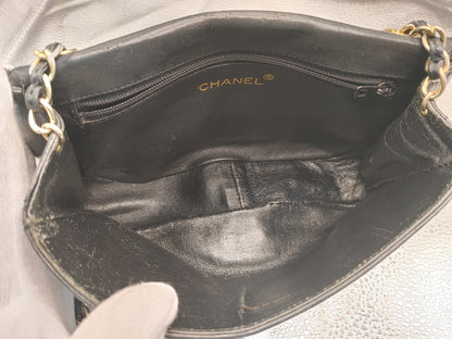 CHANEL Coco Mark Chain Shoulder Bag with Seal 0664398 Lambskin Black Shoulder Bag