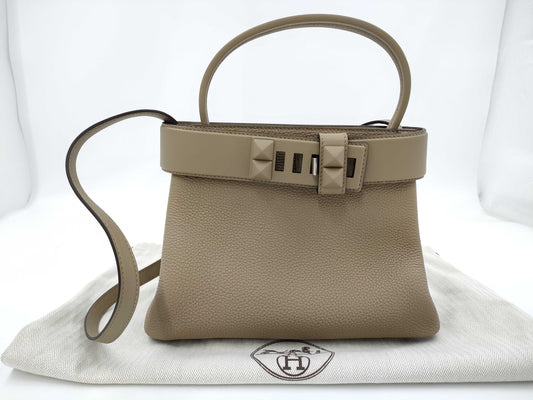 CHANEL Hermès Medor Handbag Togo/Swift W Stamp Handbag