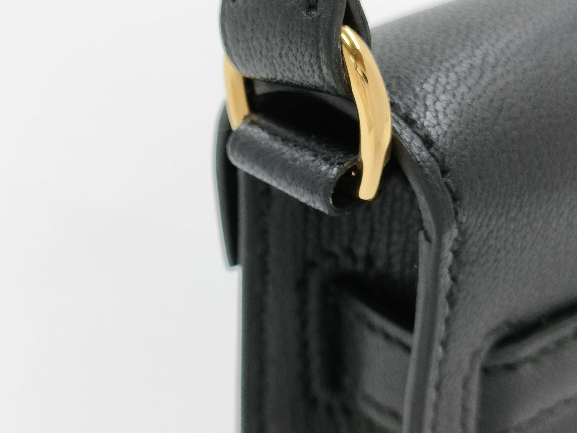 HERMES Kelly Elan Chevre Handbag with GD Hardware, Black