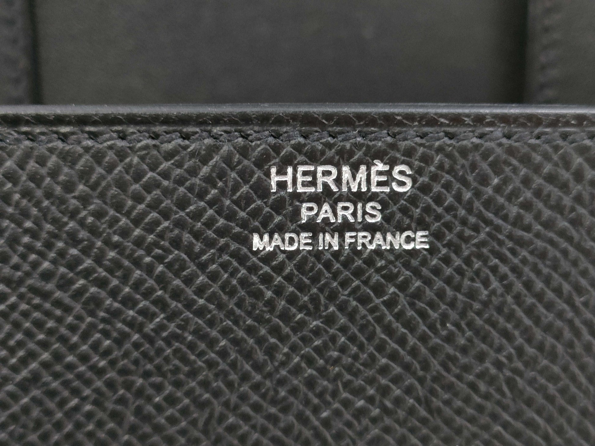 HERMES Della Cavalle Black Shoulder Bag with Stamped Z, Silver Hardware