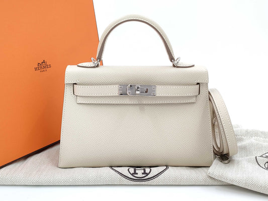 HERMES Mini Kelly 2 Epson SP Custom Order Silver Hardware Shoulder Bag