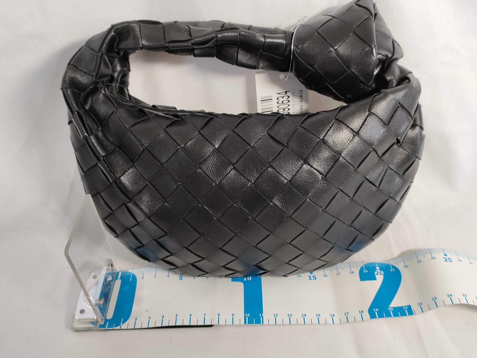 BOTTEGA VENETA Intrecciato Bottega Veneta JODIE Mini Handbag in Black with Silver Hardware