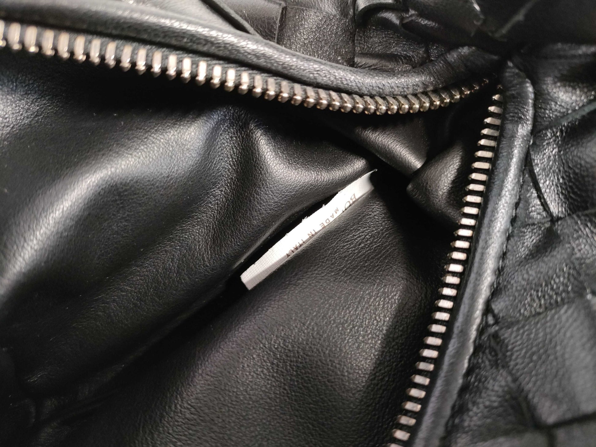 BOTTEGA VENETA Intrecciato Bottega Veneta JODIE Mini Handbag in Black with Silver Hardware