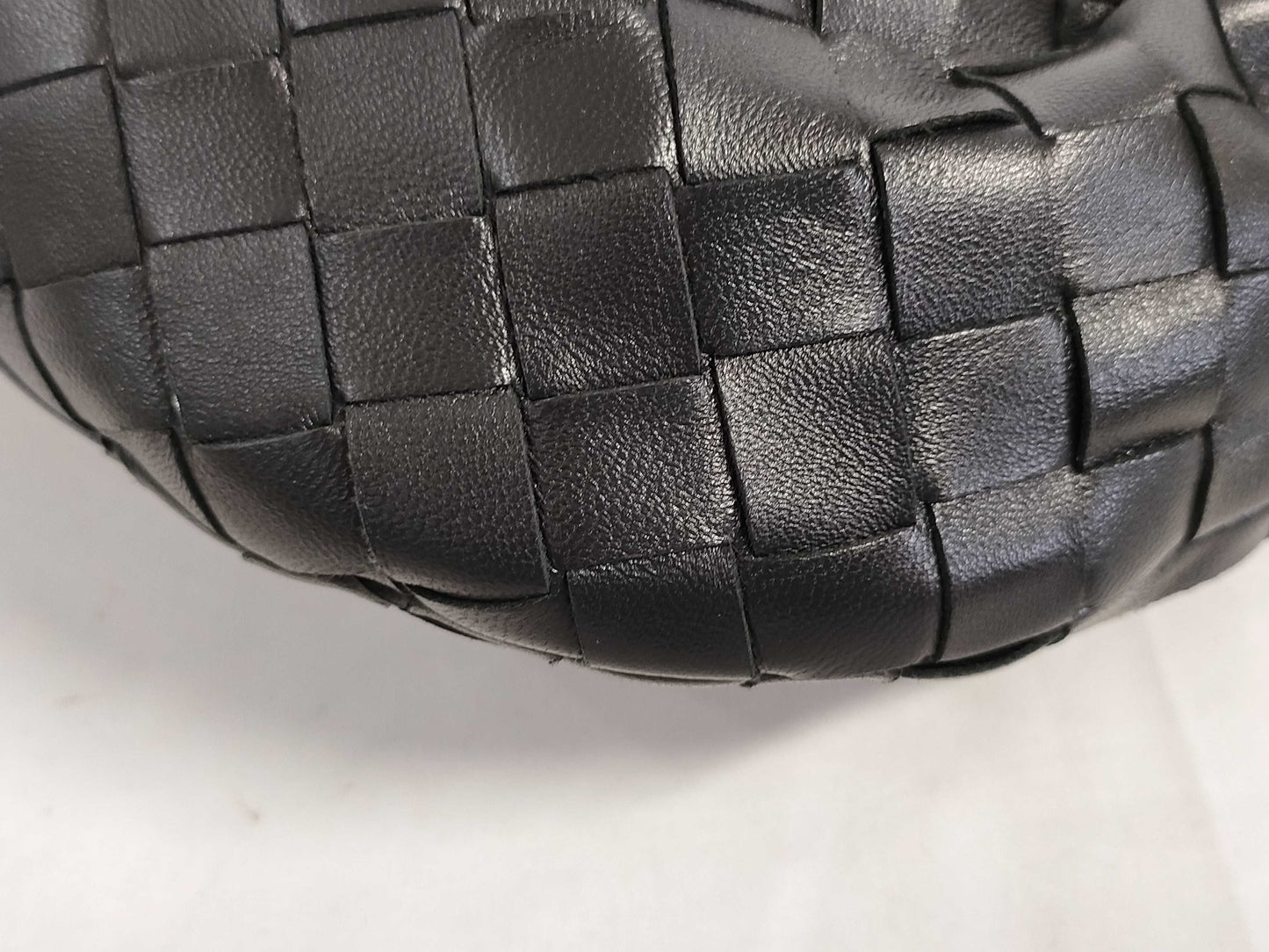 BOTTEGA VENETA Intrecciato Bottega Veneta JODIE Mini Handbag in Black with Silver Hardware