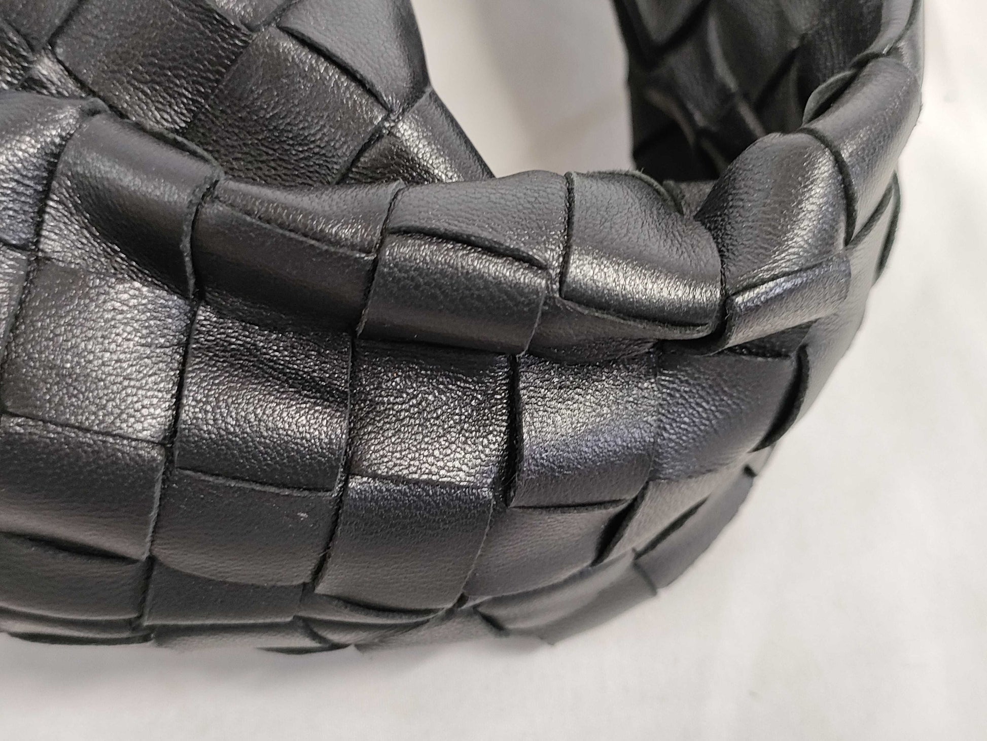 BOTTEGA VENETA Intrecciato Bottega Veneta JODIE Mini Handbag in Black with Silver Hardware
