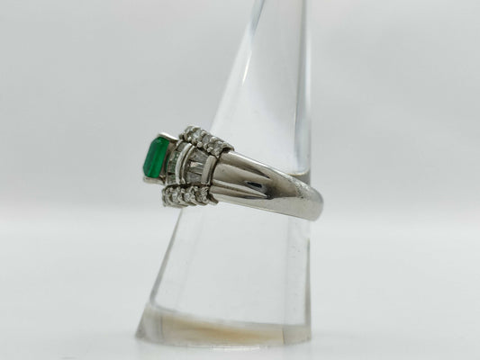 E1.28ct D1.39ct Pt900 10.6g Ring 