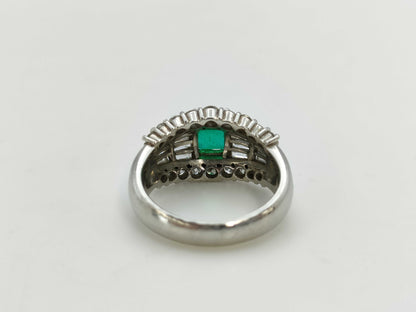 E1.28ct D1.39ct Pt900 10.6g Ring 