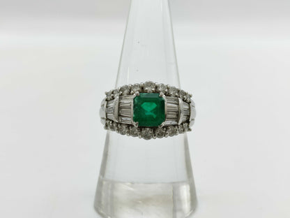 E1.28ct D1.39ct Pt900 10.6g Ring 